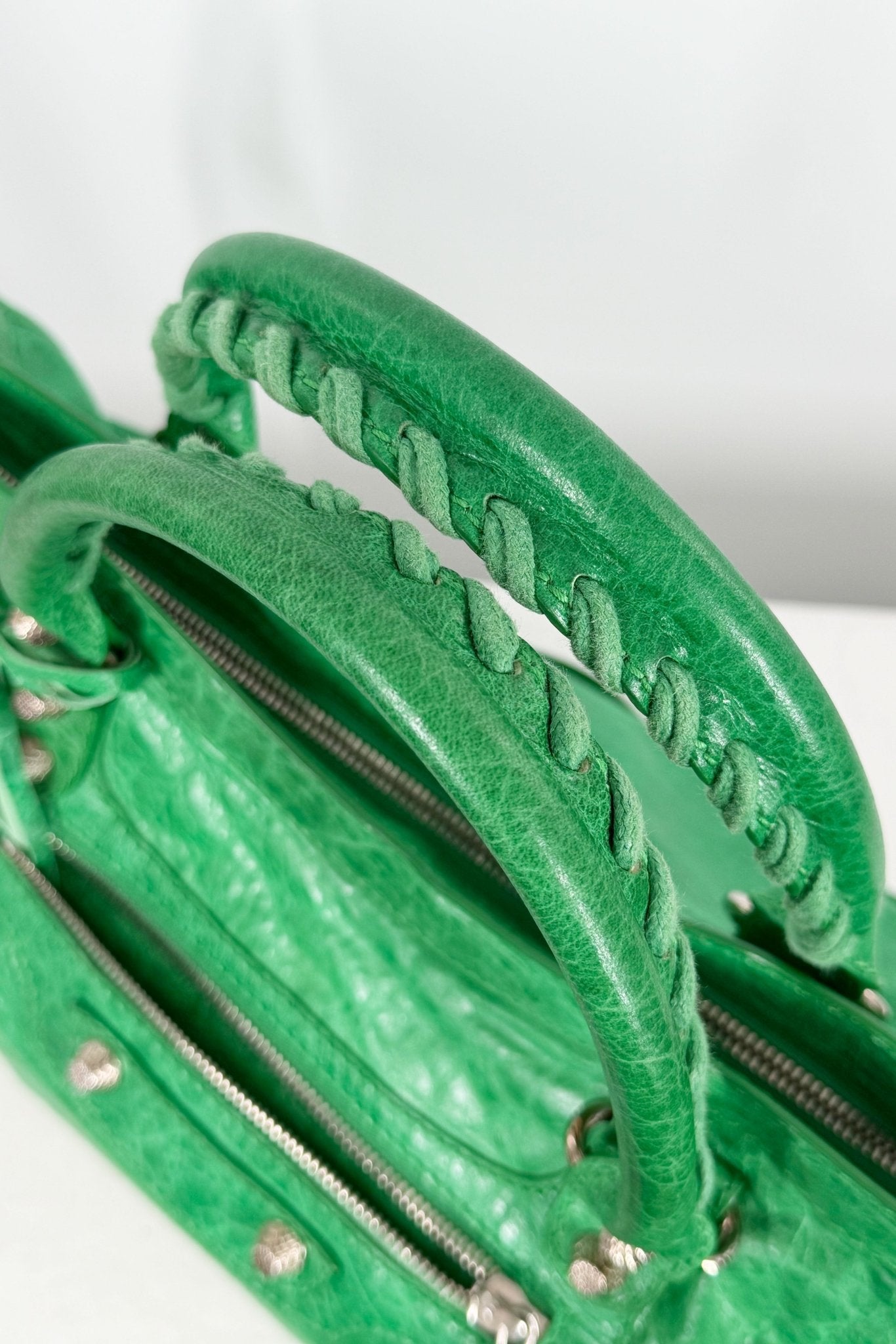 2012 Balenciaga Vert Poker City Bag Giant 12 Silver Hardware - Jade Vintage