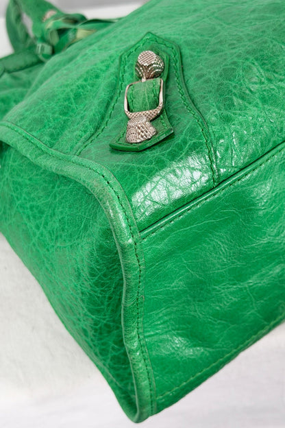 2012 Balenciaga Vert Poker City Bag Giant 12 Silver Hardware - Jade Vintage