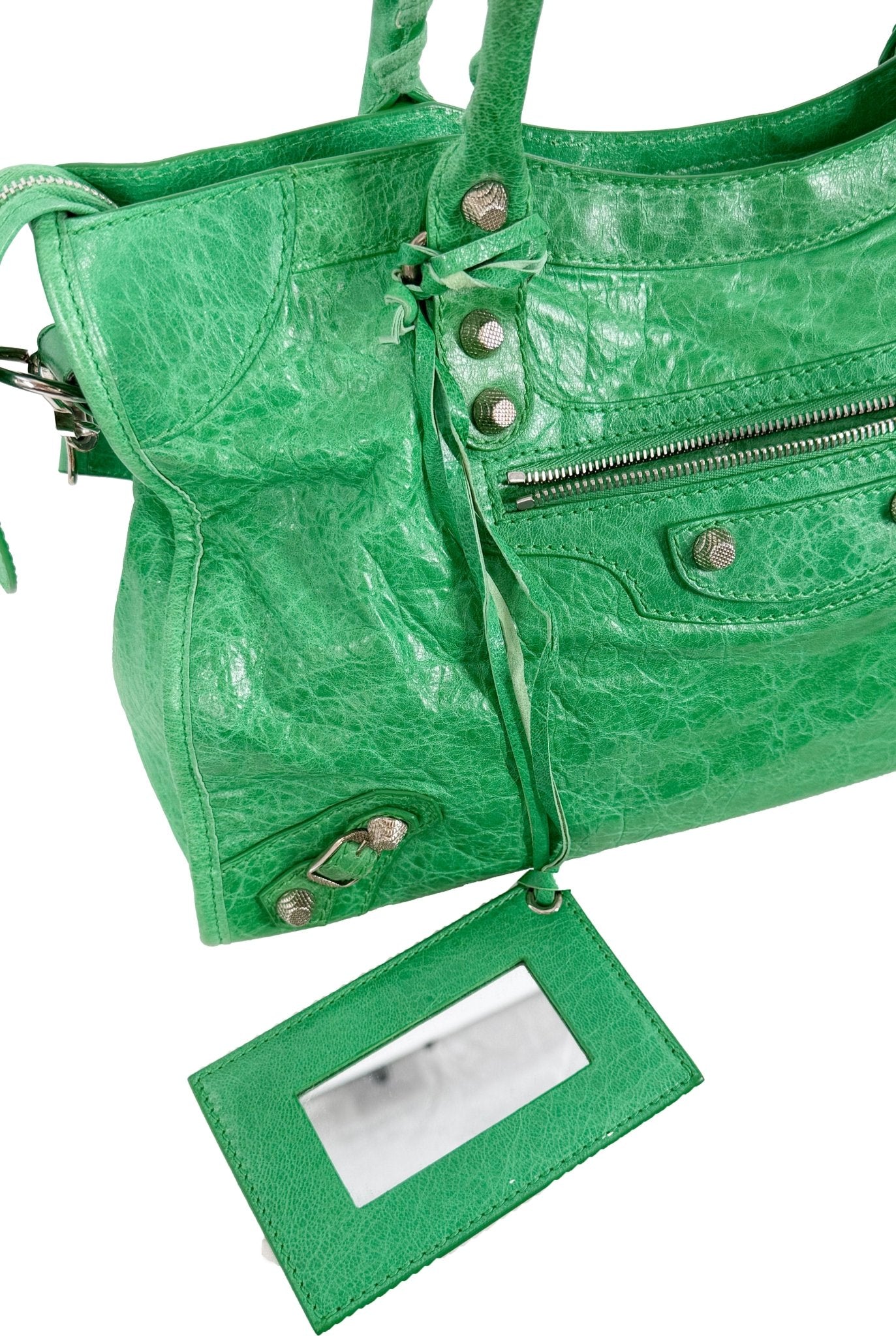 2012 Balenciaga Vert Poker City Bag Giant 12 Silver Hardware - Jade Vintage