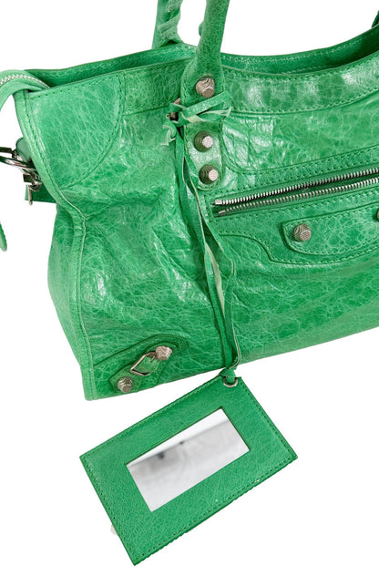 2012 Balenciaga Vert Poker City Bag Giant 12 Silver Hardware - Jade Vintage