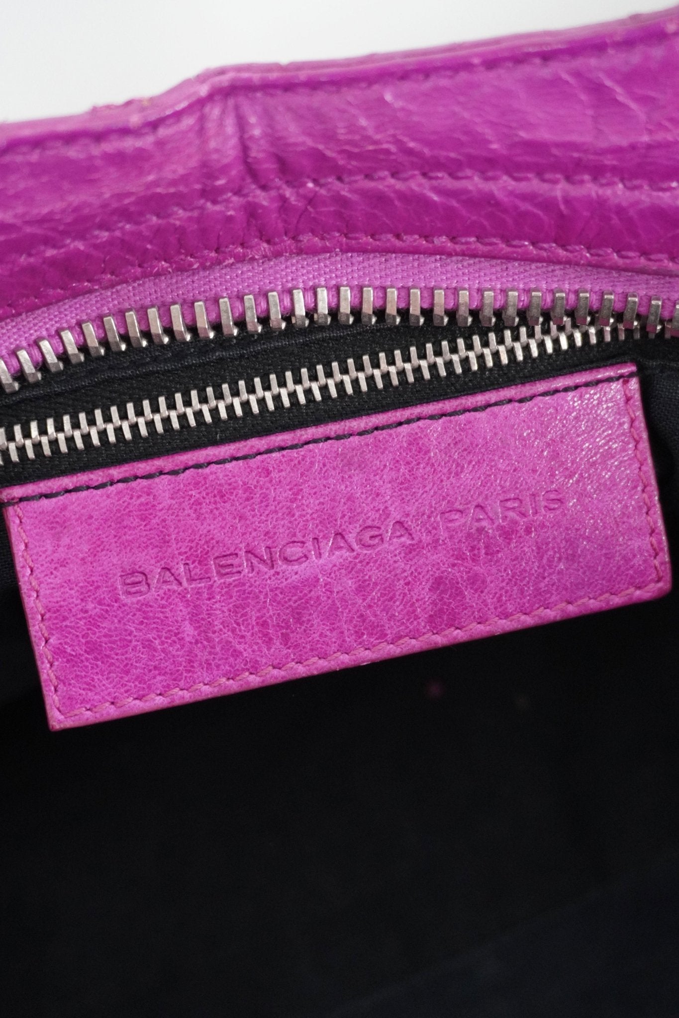 2013 Balenciaga City Bag Magenta Giant Brogues Hardware - Jade Vintage