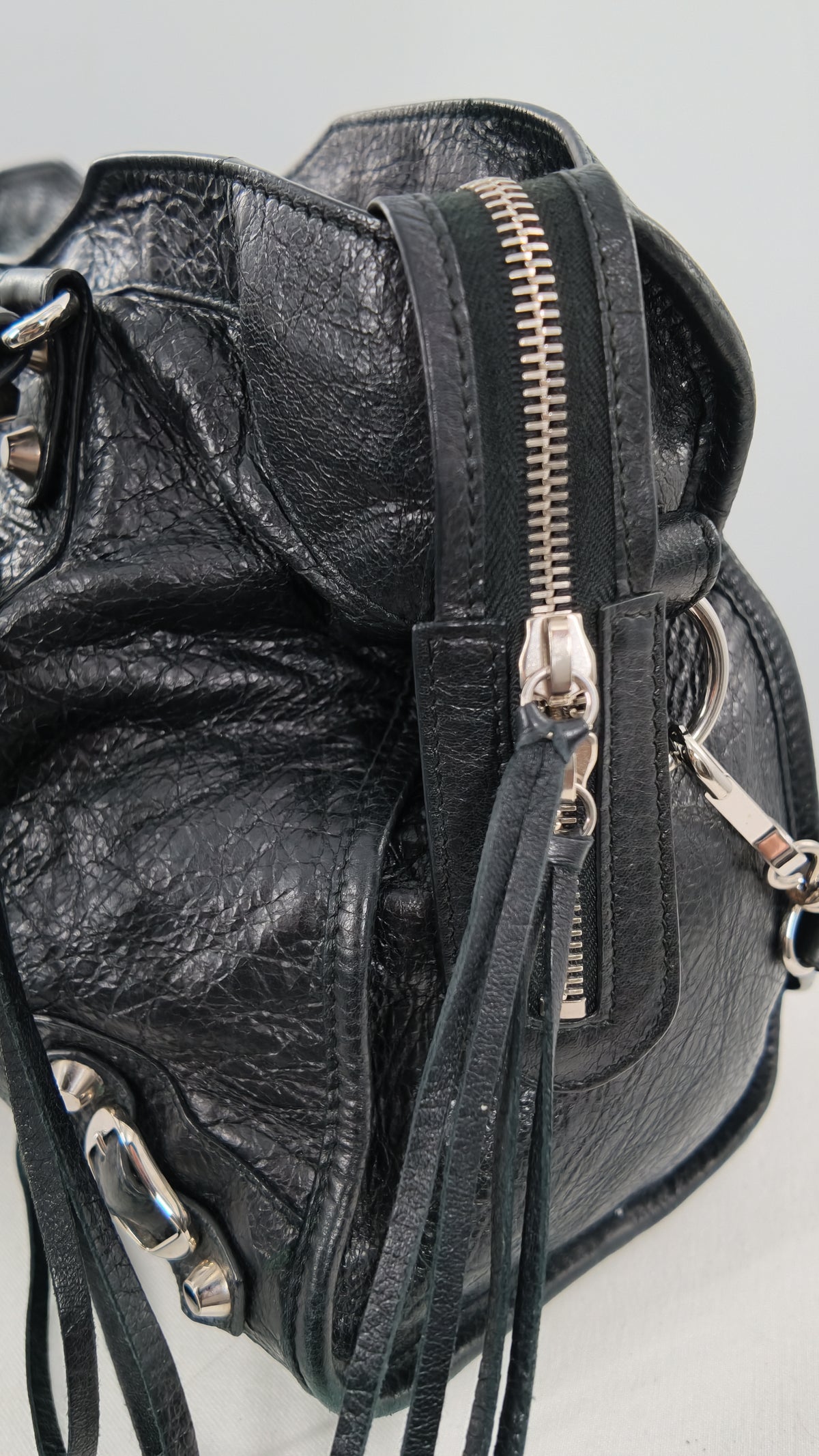 2017 Balenciaga Medium Black City Bag Silver Hardware