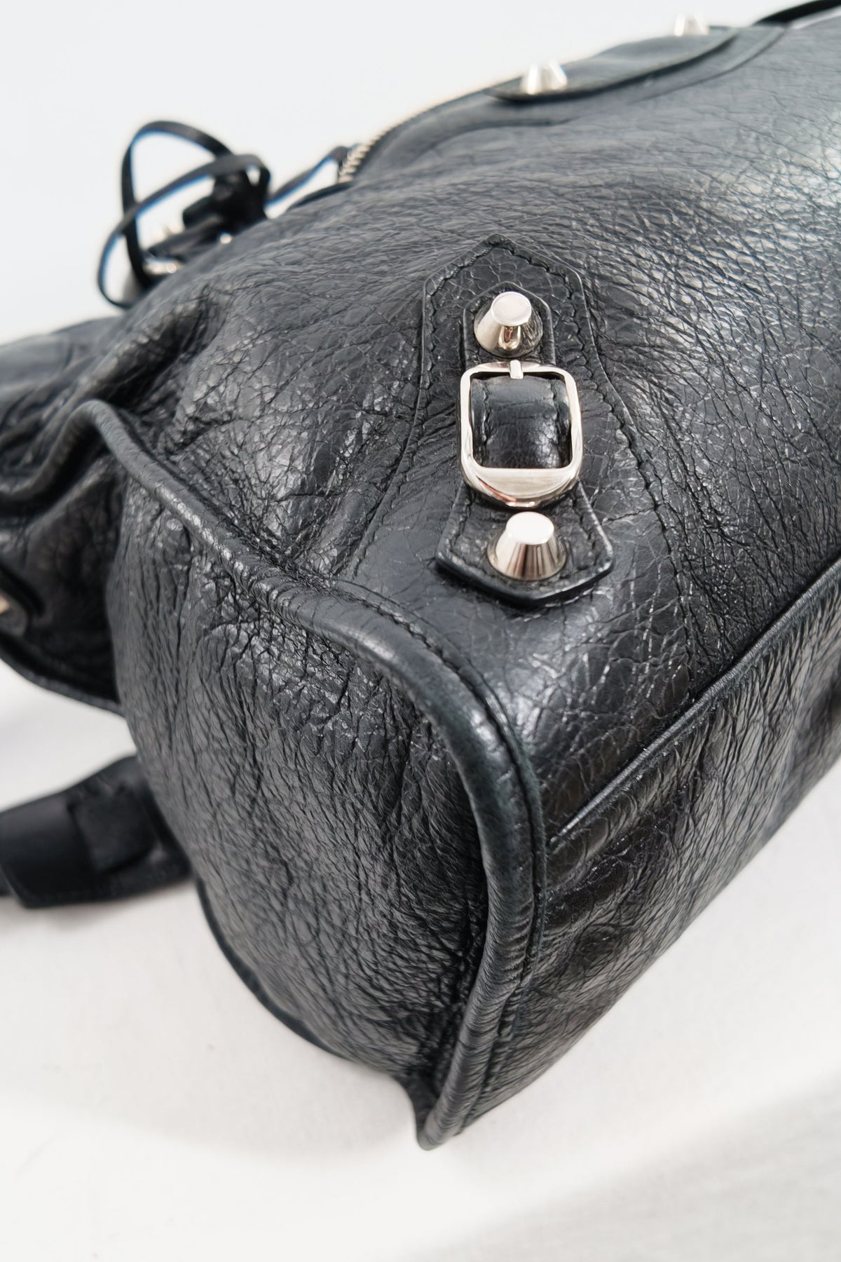 2017 Balenciaga Medium Black City Bag Silver Hardware