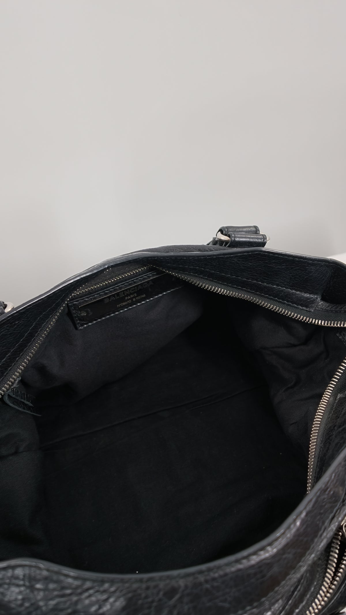 2017 Balenciaga Medium Black City Bag Silver Hardware