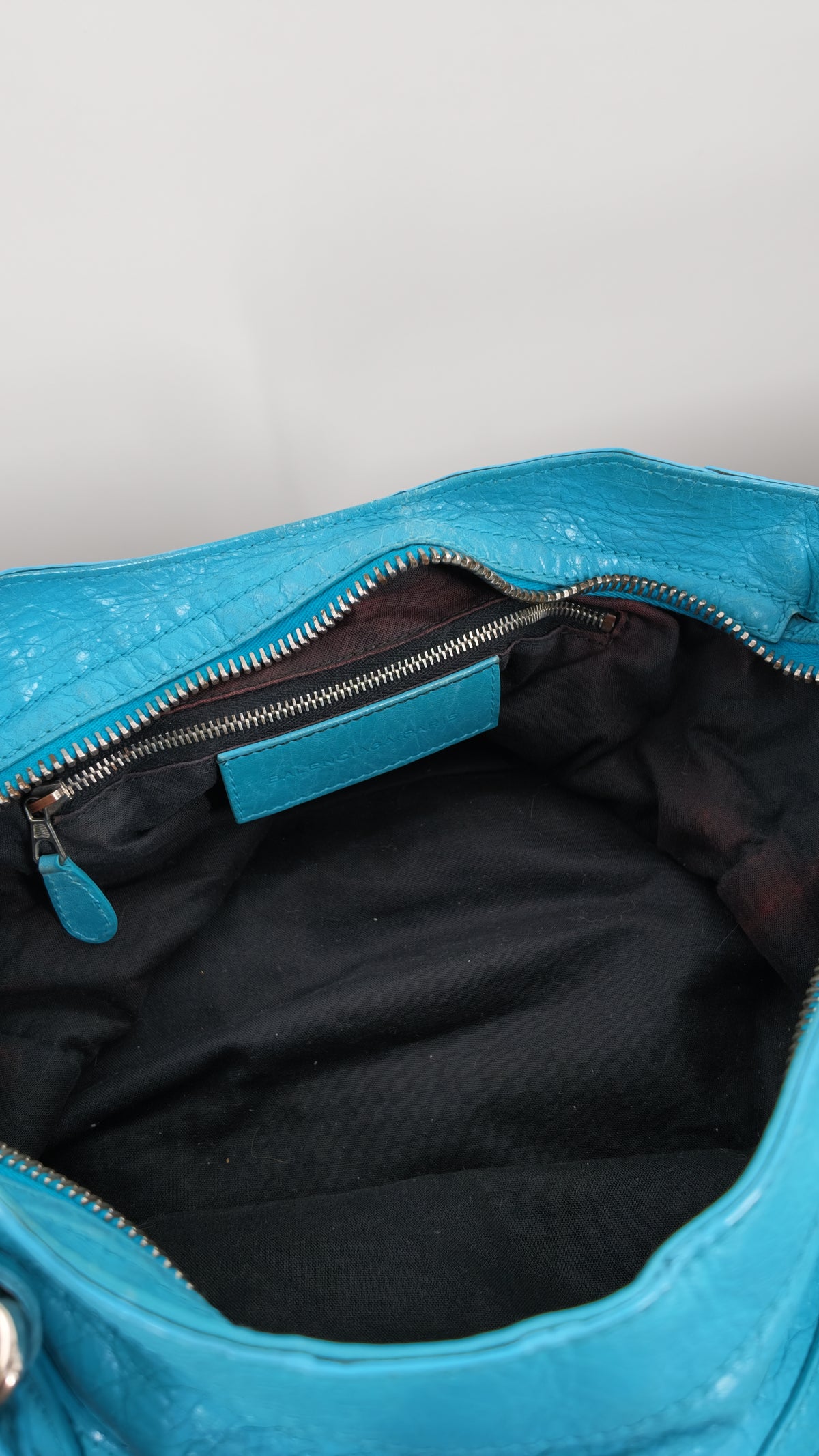 S/S 2011 Balenciaga Bleu Paon Medium City Bag Giant 21 Silver Hardware