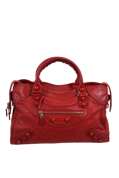 Balenciaga Red City Bag Giant Brogues