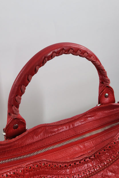Balenciaga Red City Bag Giant Brogues