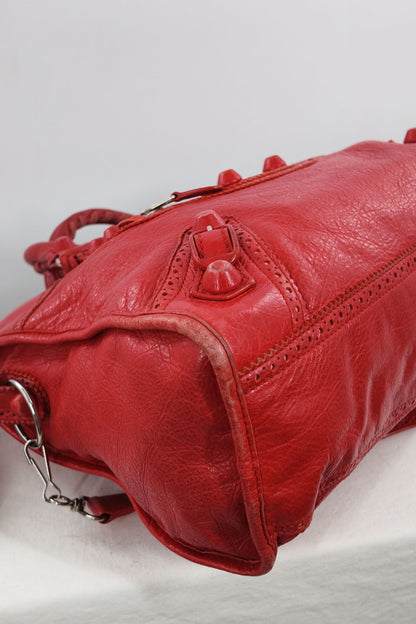 Balenciaga Red City Bag Giant Brogues