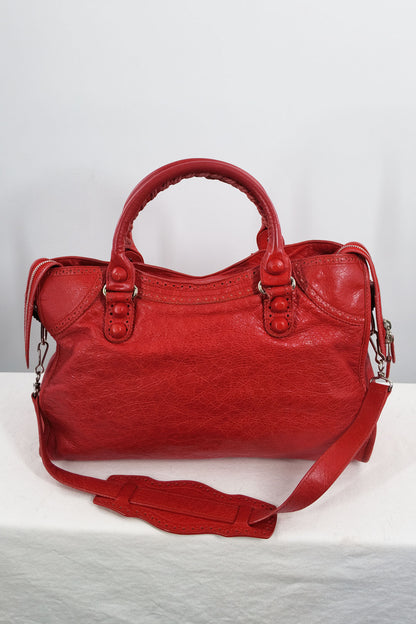 Balenciaga Red City Bag Giant Brogues