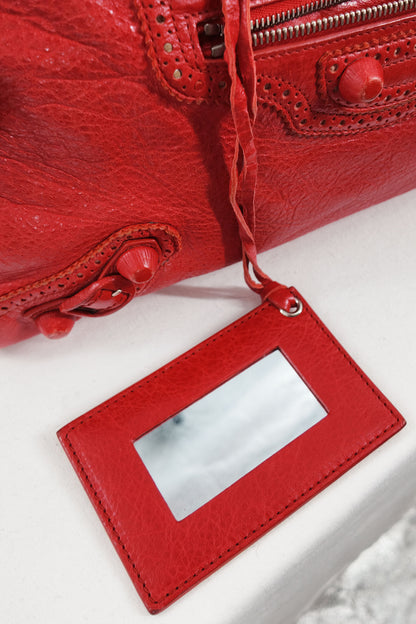 Balenciaga Red City Bag Giant Brogues