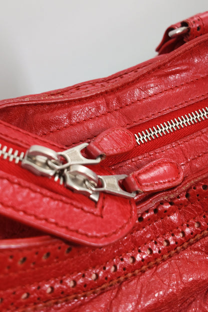 Balenciaga Red City Bag Giant Brogues