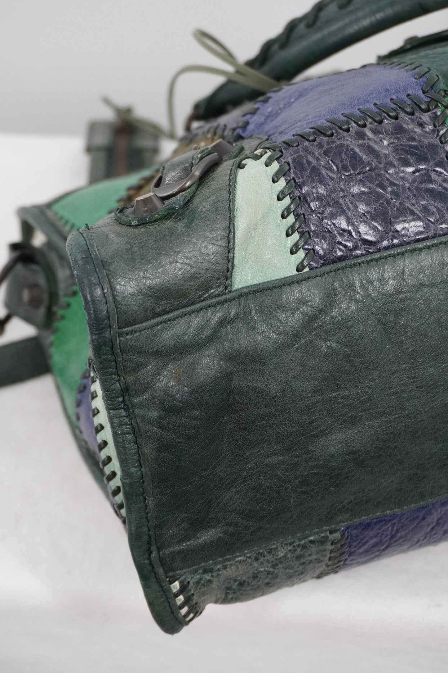 2009 Balenciaga Green Patchwork Medium City Bag