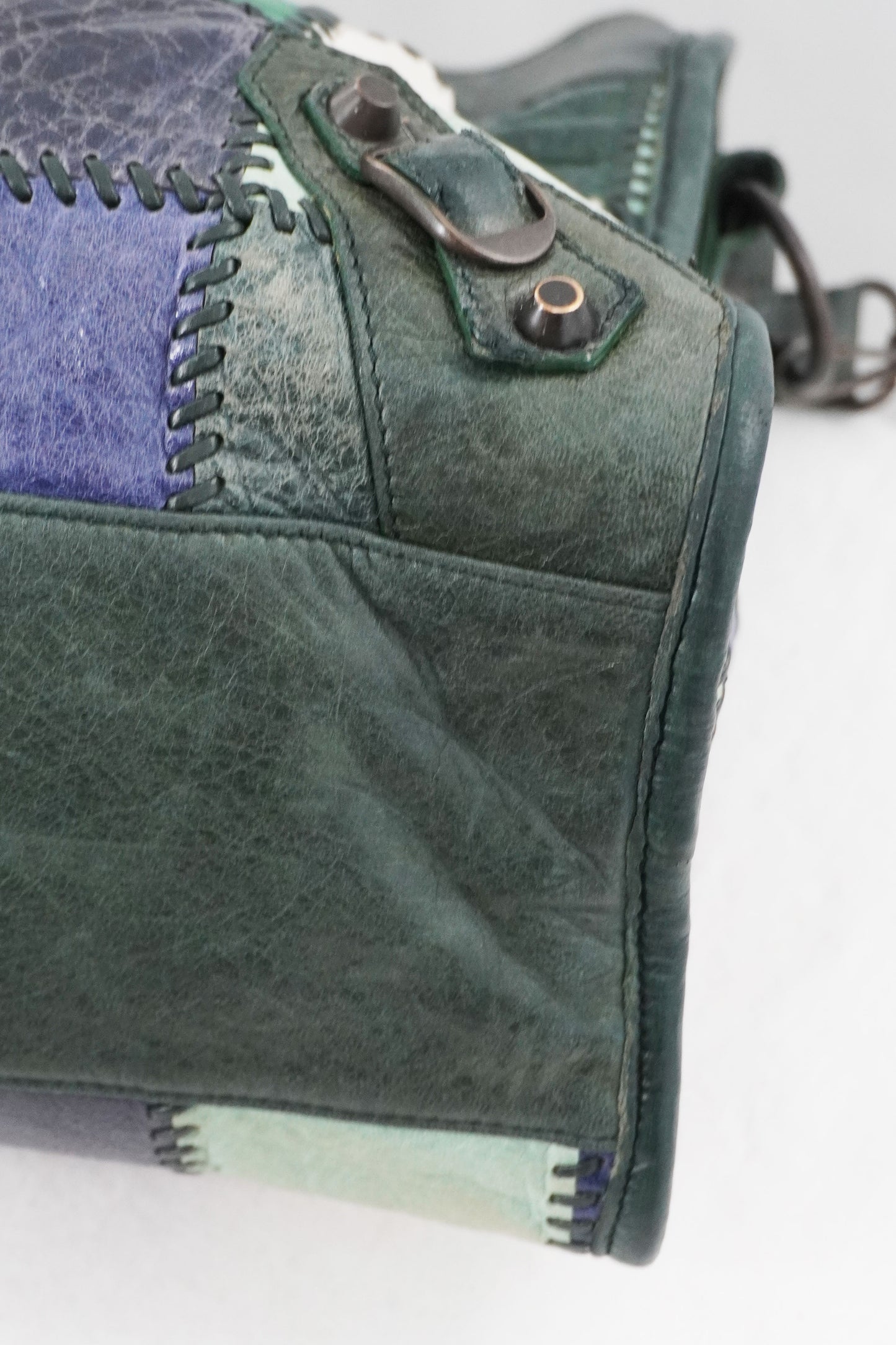 2009 Balenciaga Green Patchwork Medium City Bag