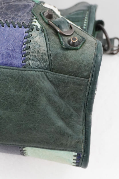 2009 Balenciaga Green Patchwork Medium City Bag
