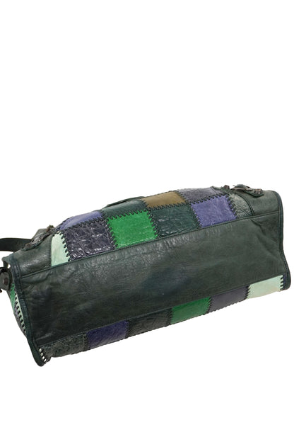 2009 Balenciaga Green Patchwork Medium City Bag