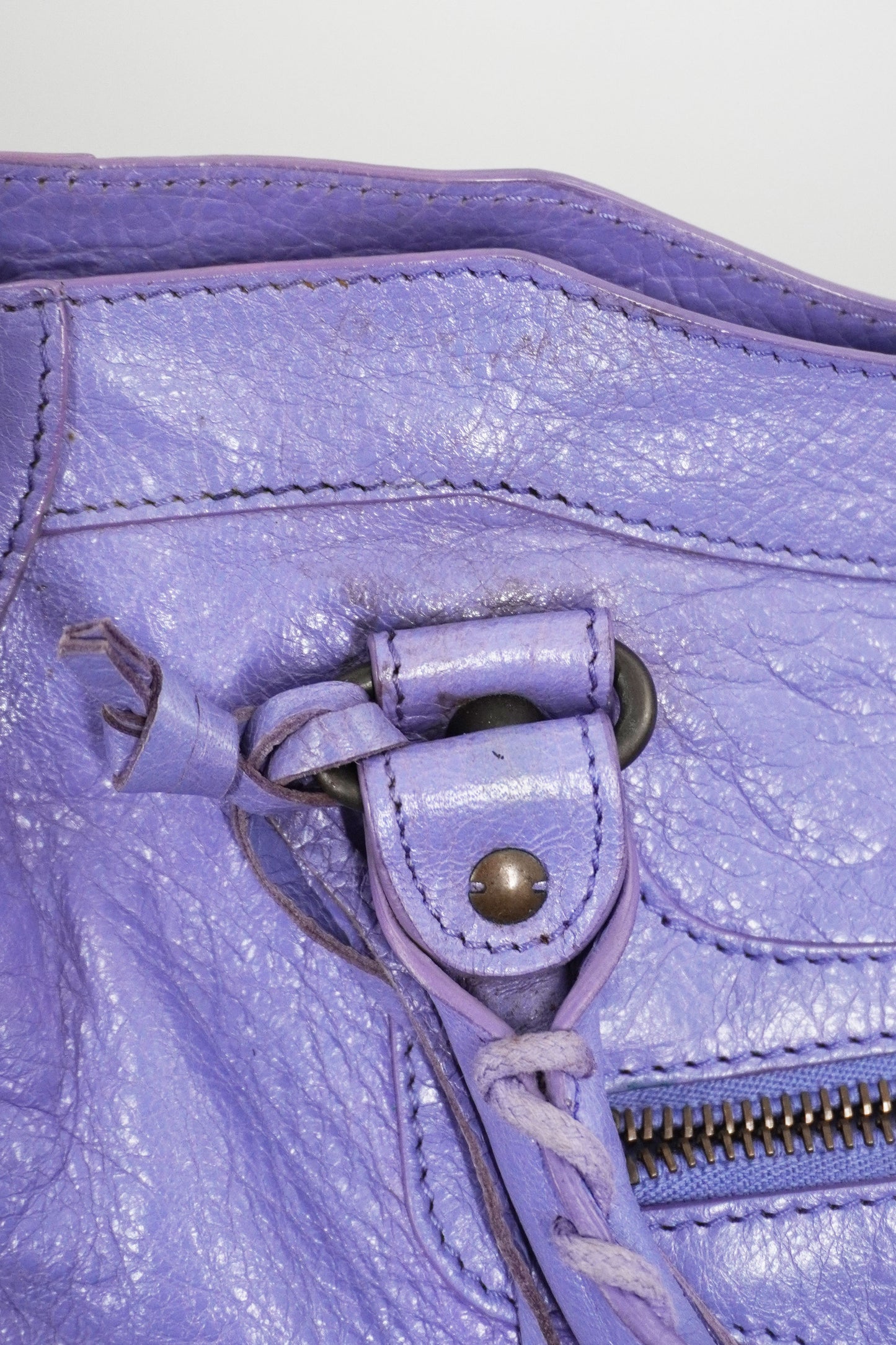 2013 Balenciaga Purple Mauve Medium City Bag Giant 12 Brass Hardware