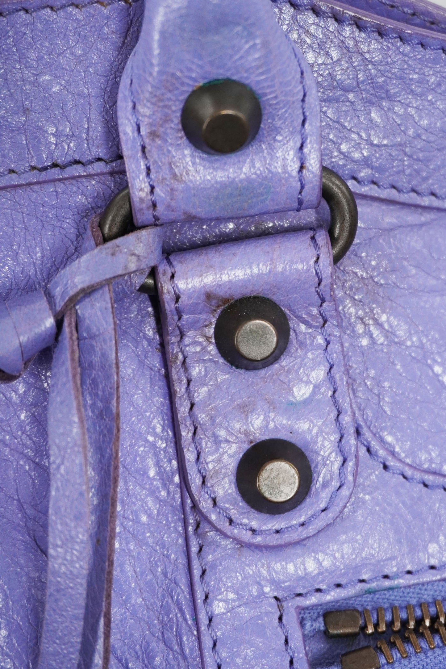 2013 Balenciaga Purple Mauve Medium City Bag Giant 12 Brass Hardware