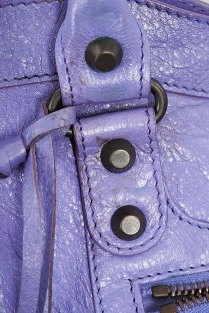 2013 Balenciaga Purple Mauve Medium City Bag Giant 12 Brass Hardware