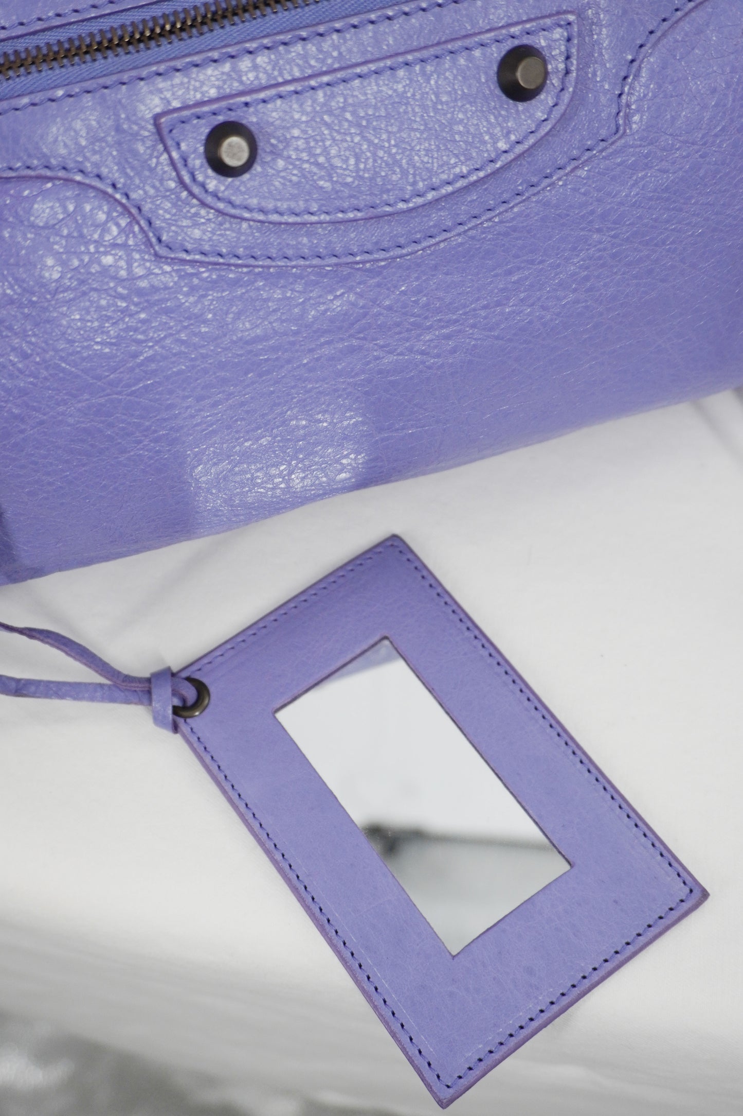 2013 Balenciaga Purple Mauve Medium City Bag Giant 12 Brass Hardware
