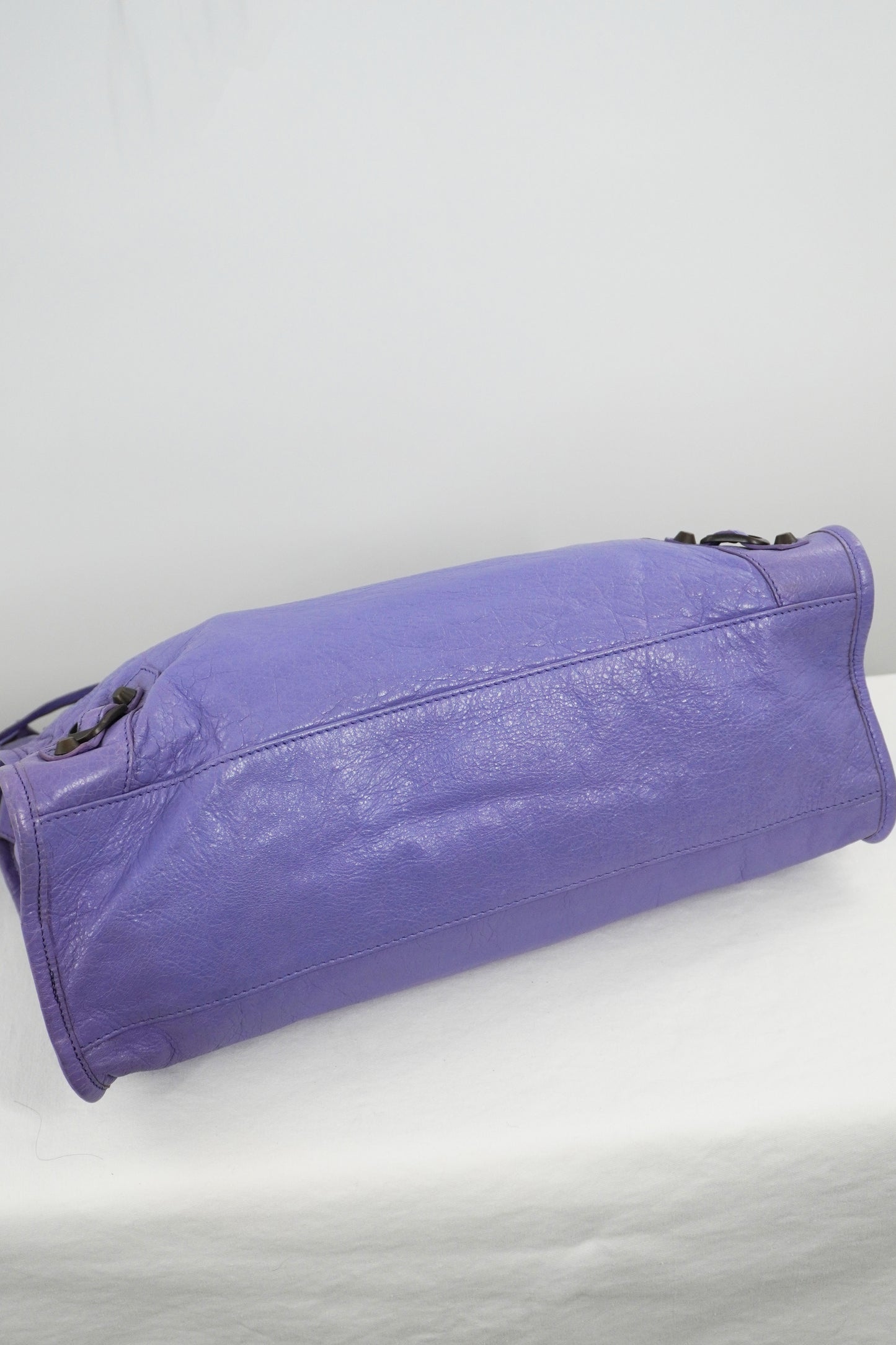 2013 Balenciaga Purple Mauve Medium City Bag Giant 12 Brass Hardware