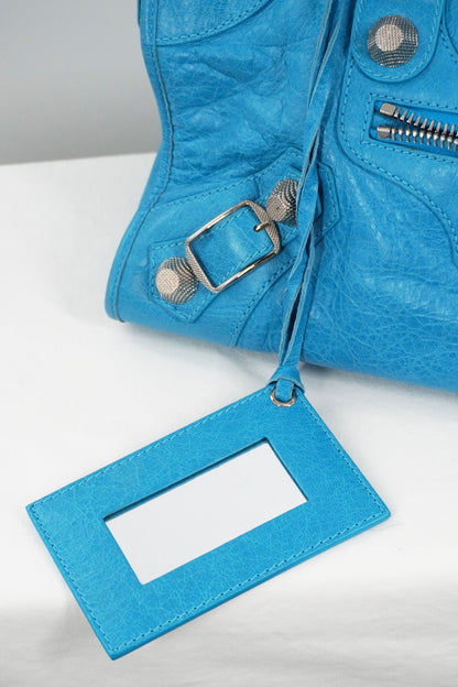 S/S 2011 Balenciaga Bleu Paon Part Time Bag Giant 21 Silver Hardware