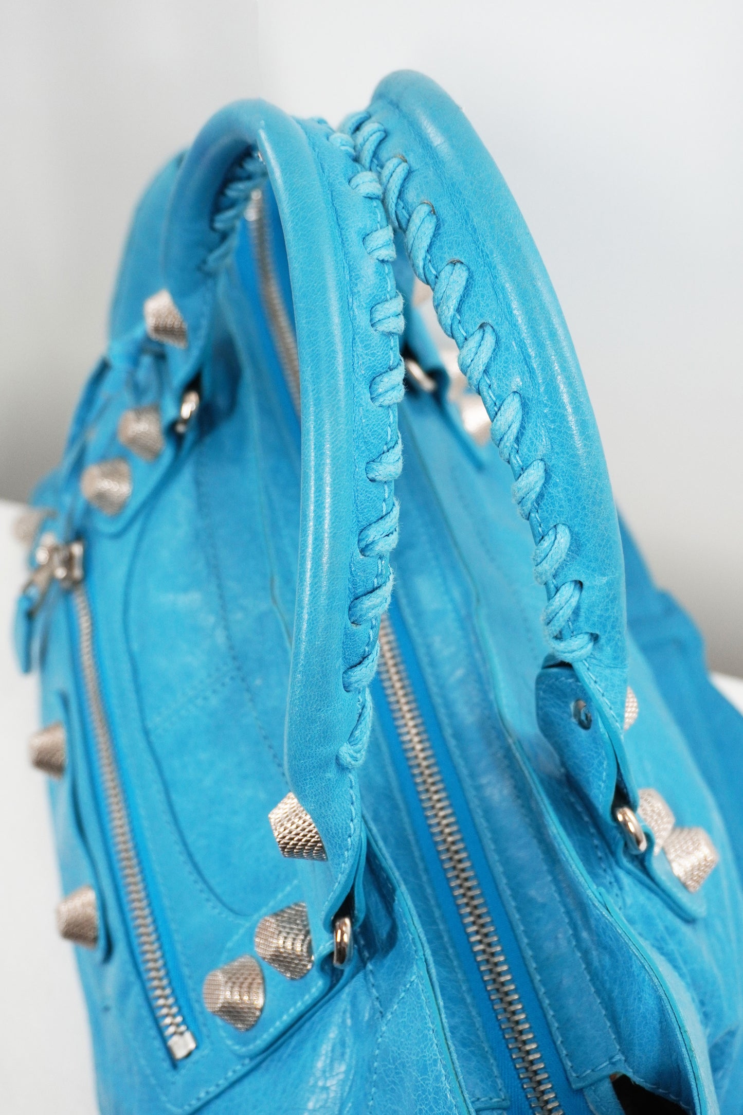 S/S 2011 Balenciaga Bleu Paon Part Time Bag Giant 21 Silver Hardware