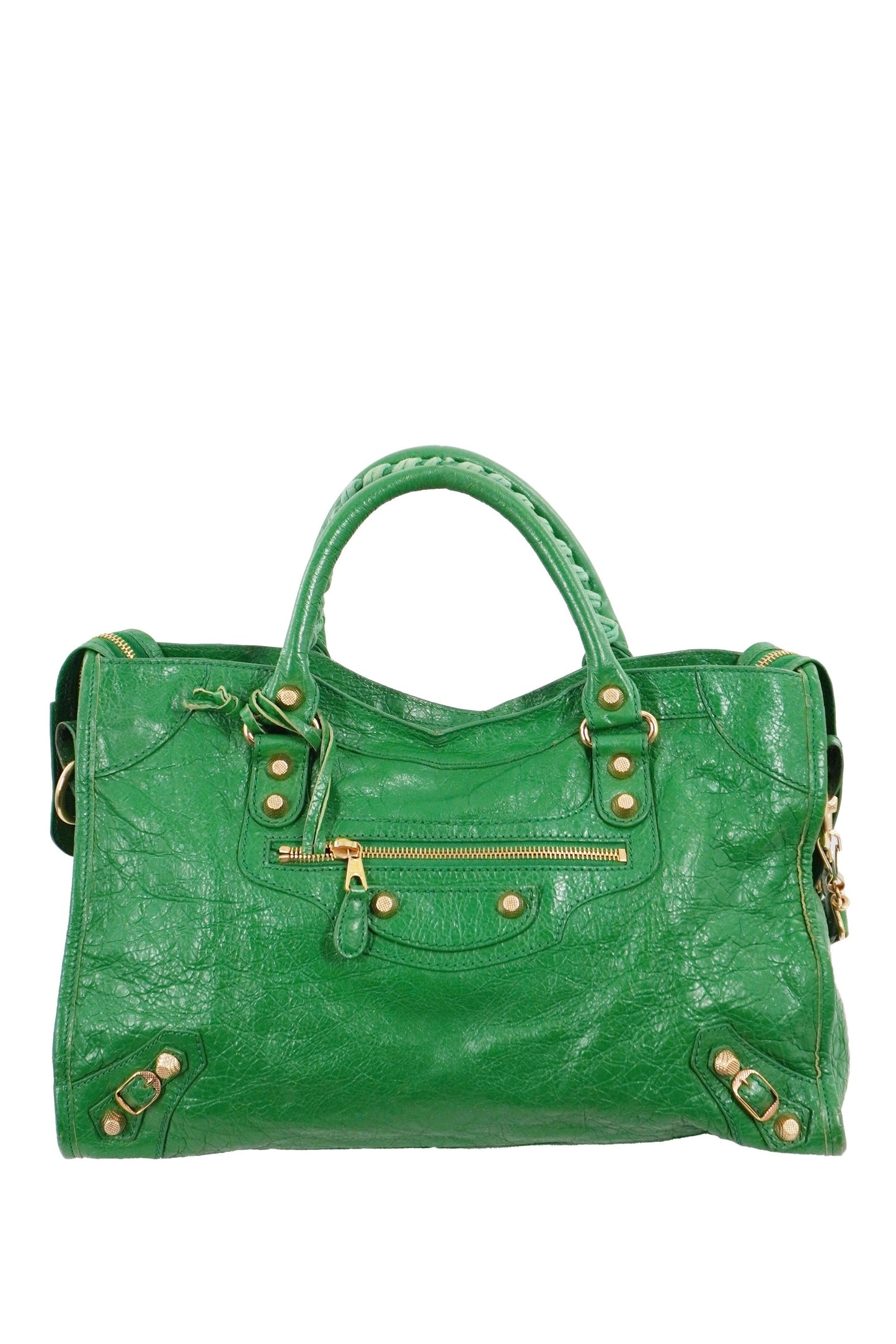 S/S 2015 Balenciaga Vert Trefle Medium City Giant 12 Gold Hardware