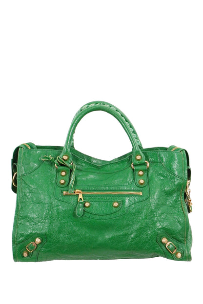 S/S 2015 Balenciaga Vert Trefle Medium City Giant 12 Gold Hardware