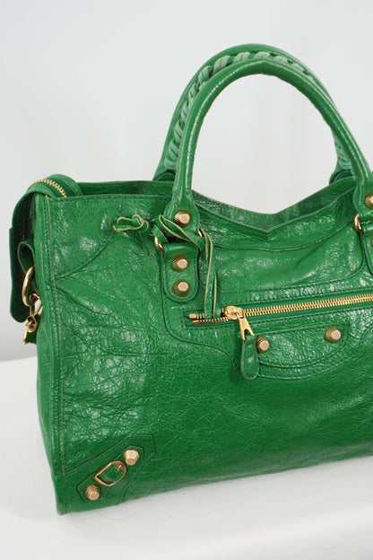 S/S 2015 Balenciaga Vert Trefle Medium City Giant 12 Gold Hardware