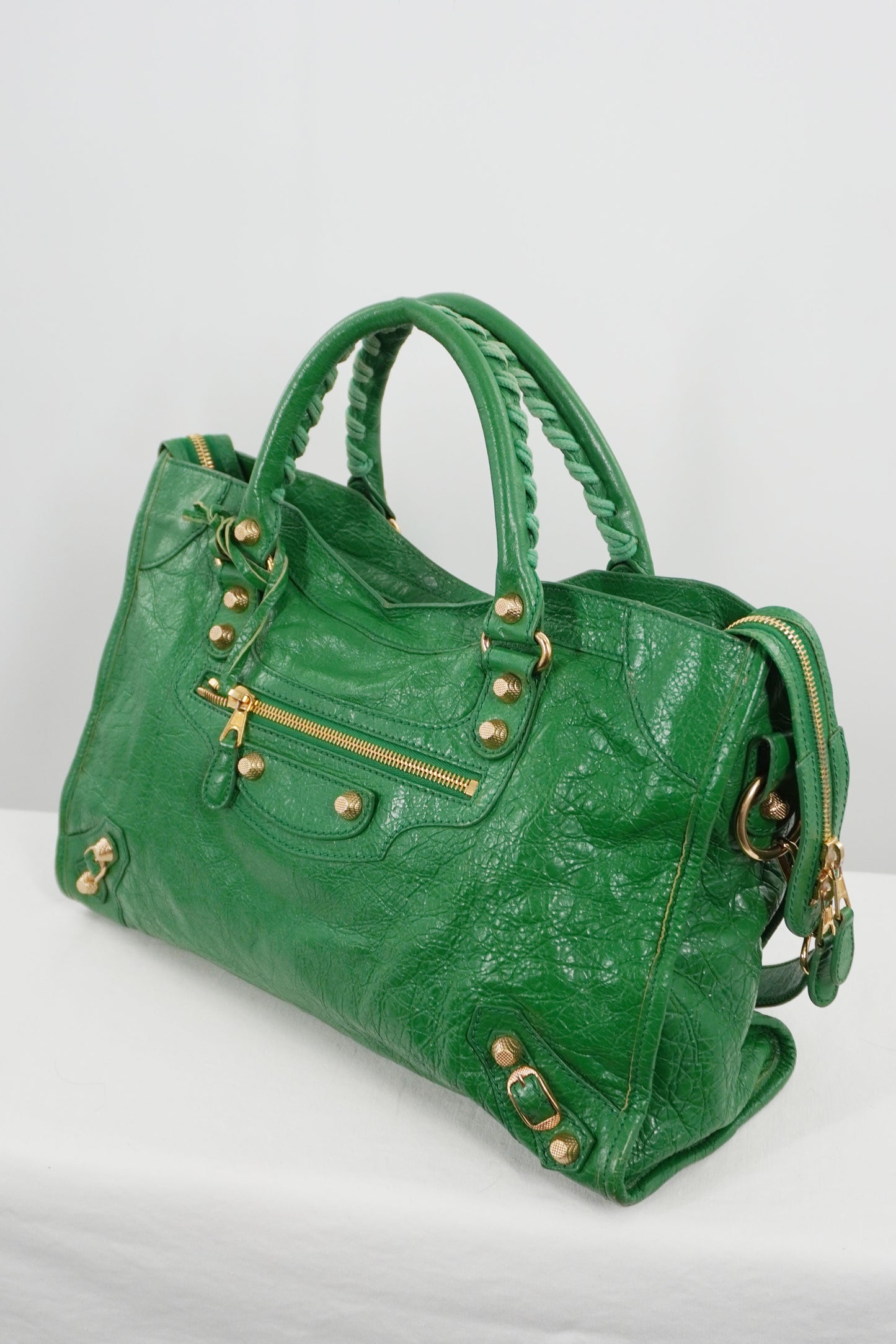 S/S 2015 Balenciaga Vert Trefle Medium City Giant 12 Gold Hardware