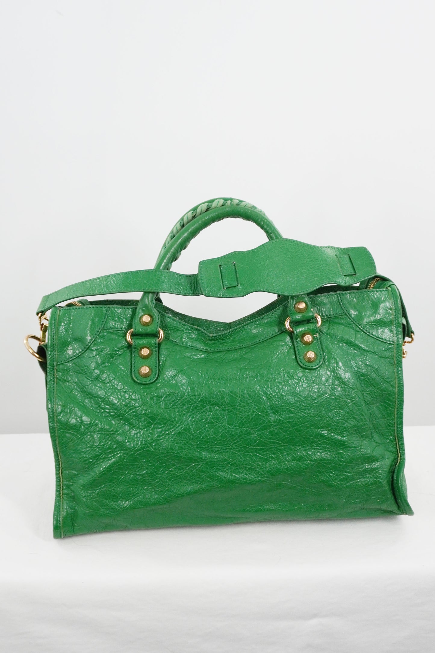 S/S 2015 Balenciaga Vert Trefle Medium City Giant 12 Gold Hardware
