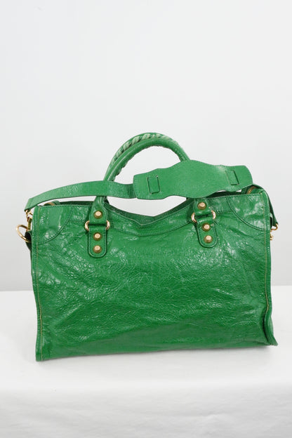 S/S 2015 Balenciaga Vert Trefle Medium City Giant 12 Gold Hardware