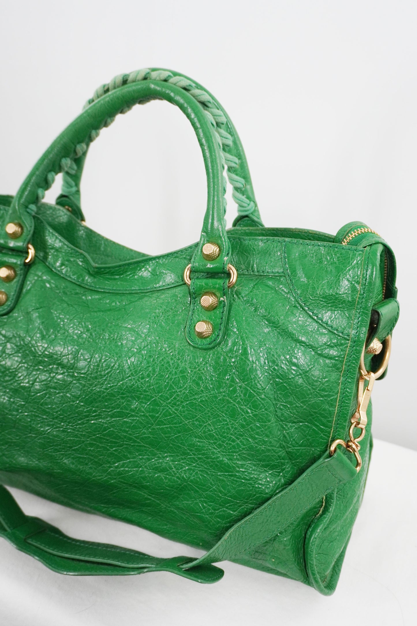 S/S 2015 Balenciaga Vert Trefle Medium City Giant 12 Gold Hardware