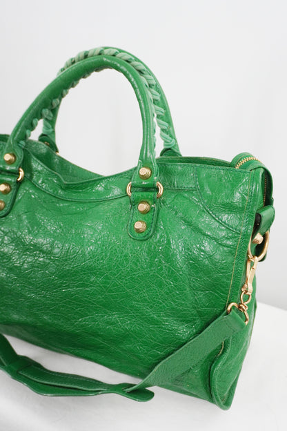 S/S 2015 Balenciaga Vert Trefle Medium City Giant 12 Gold Hardware