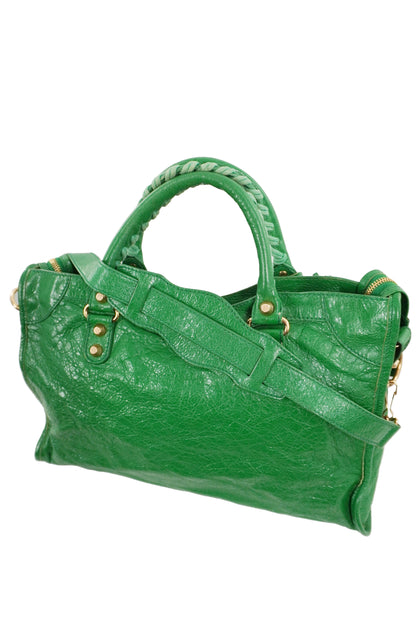 S/S 2015 Balenciaga Vert Trefle Medium City Giant 12 Gold Hardware