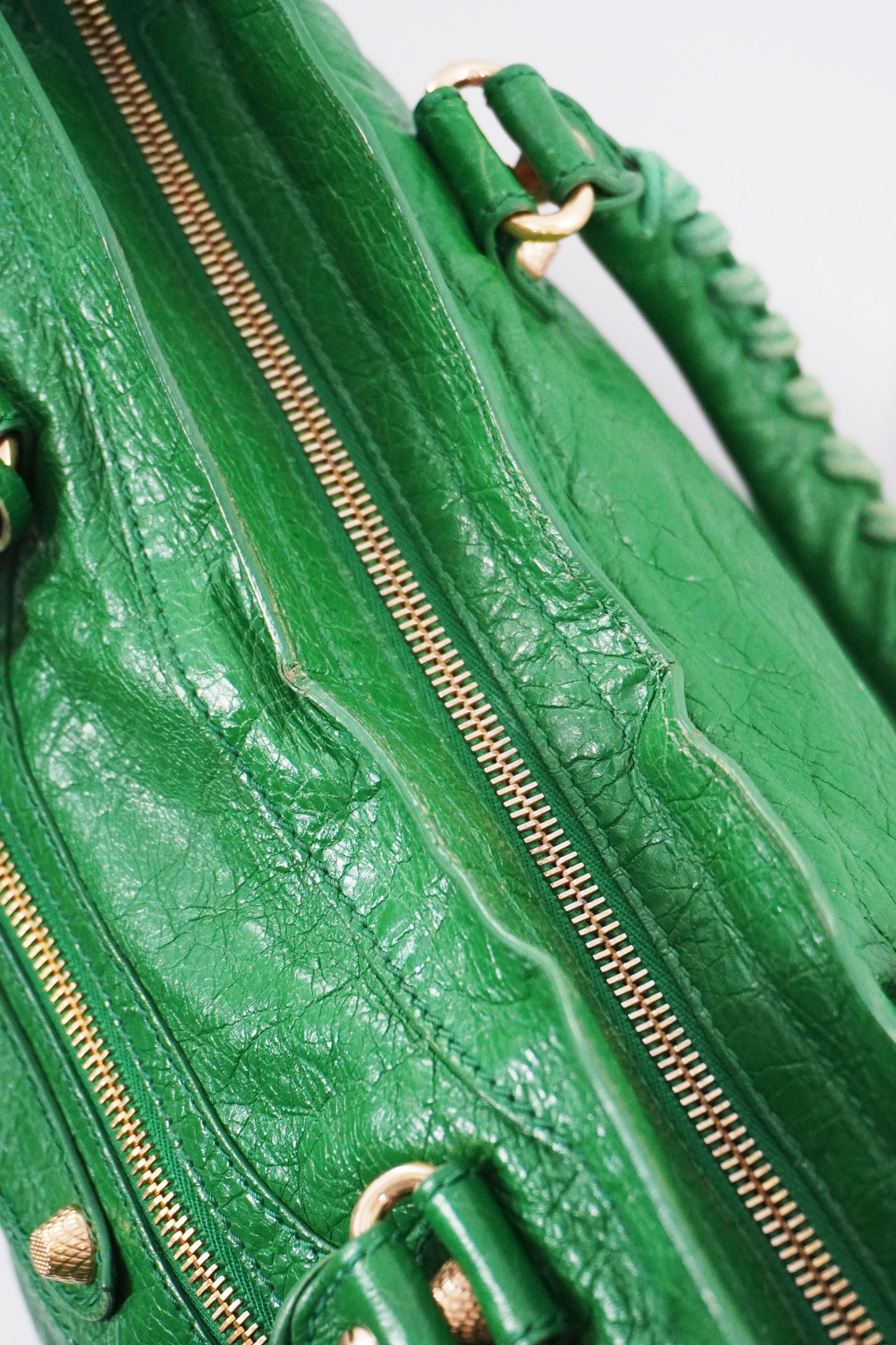 S/S 2015 Balenciaga Vert Trefle Medium City Giant 12 Gold Hardware