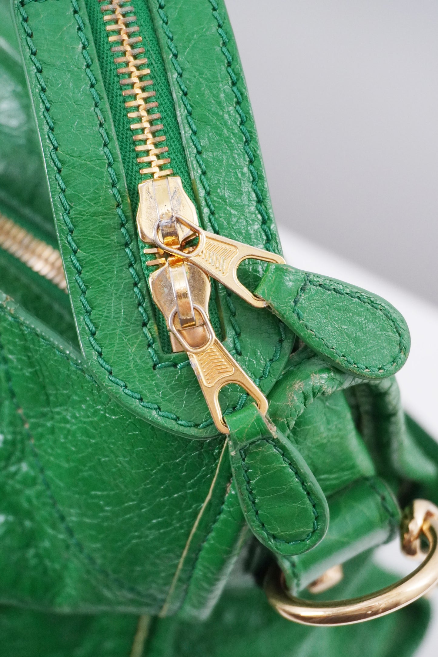 S/S 2015 Balenciaga Vert Trefle Medium City Giant 12 Gold Hardware