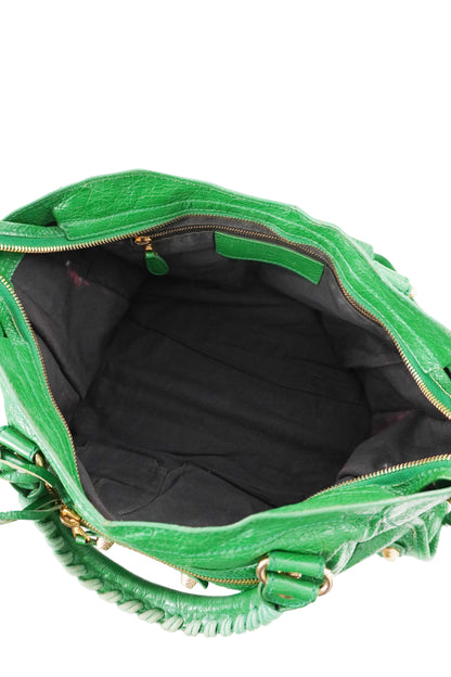 S/S 2015 Balenciaga Vert Trefle Medium City Giant 12 Gold Hardware