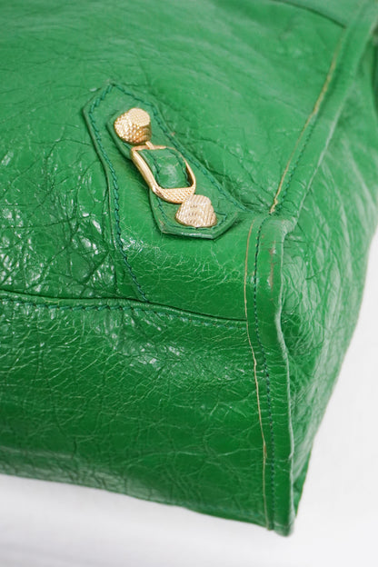 S/S 2015 Balenciaga Vert Trefle Medium City Giant 12 Gold Hardware