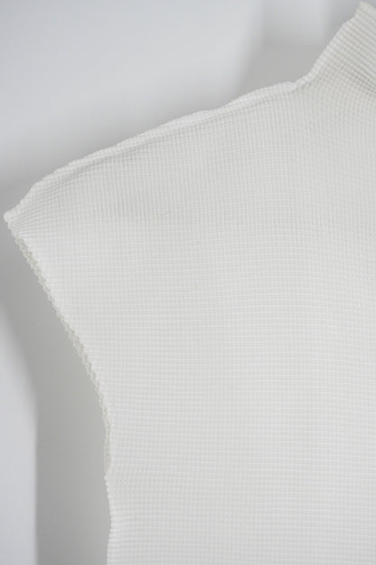 Issey Miyake Me White Short Sleeve Top