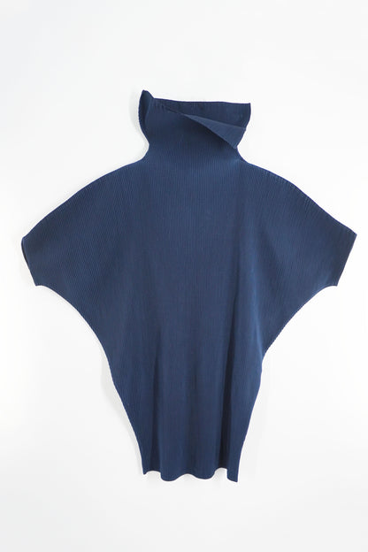 Issey Miyake Pleats Please Navy Shirt Dress