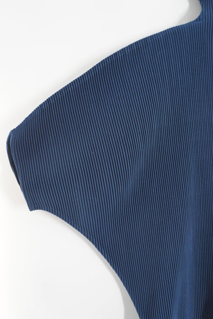 Issey Miyake Pleats Please Navy Shirt Dress