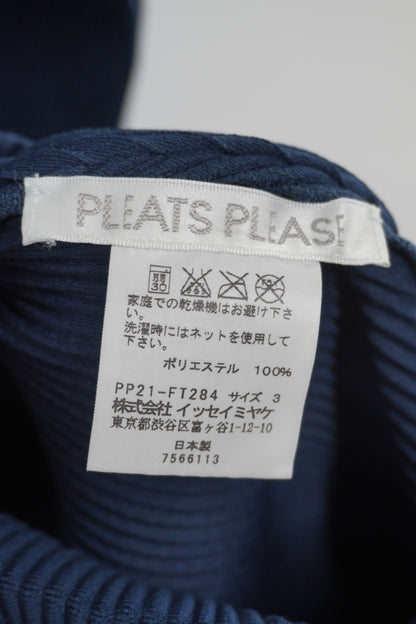 Issey Miyake Pleats Please Navy Shirt Dress