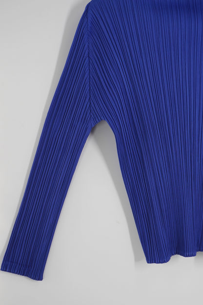 Issey Miyake Pleats Please Blue Top