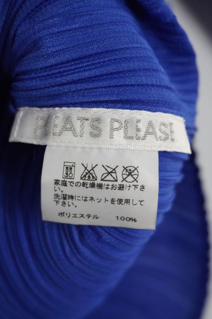 Issey Miyake Pleats Please Blue Top