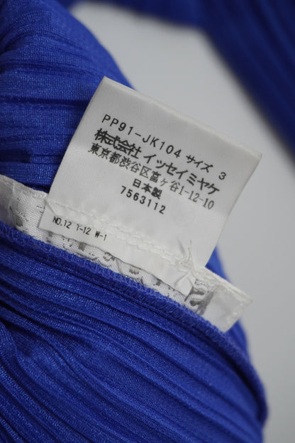 Issey Miyake Pleats Please Blue Top