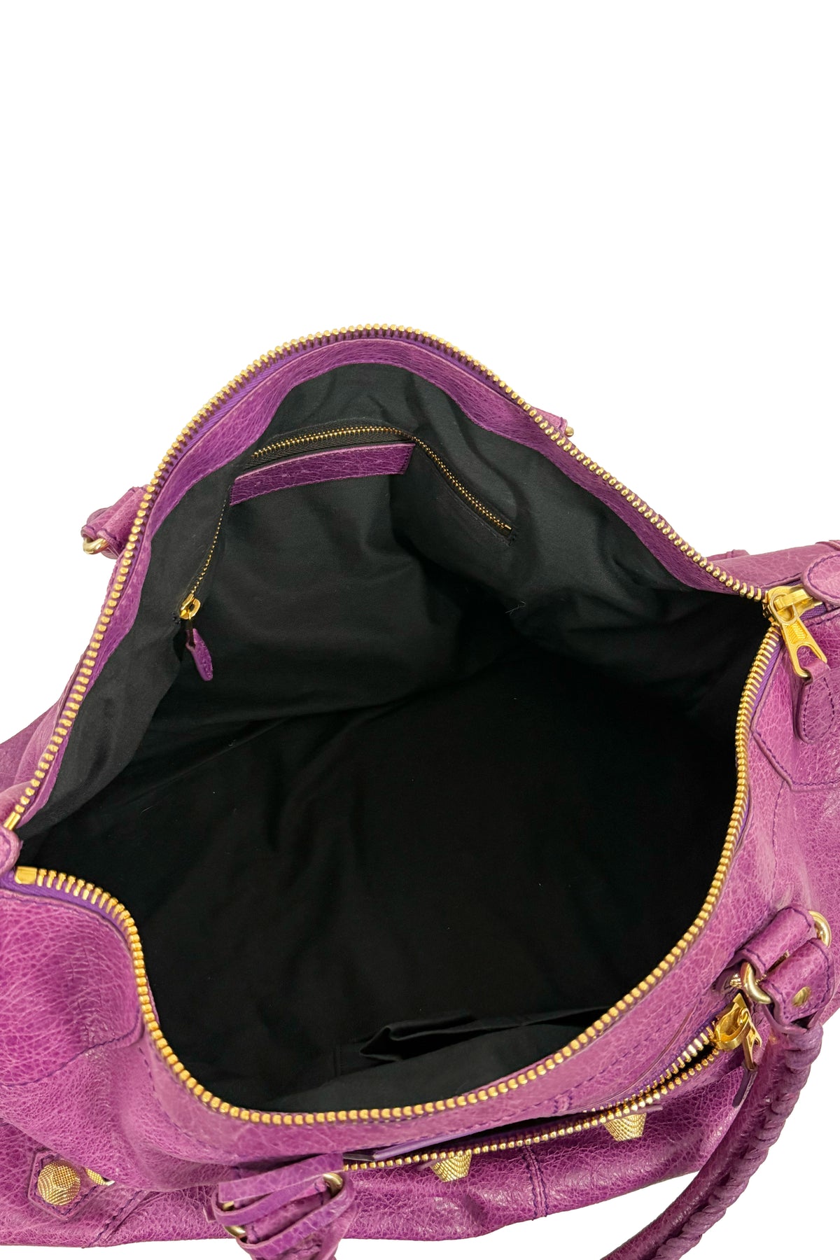 F/W 2013 Balenciaga Purple Ultraviolet Work Tote Giant 12 Gold Hardware