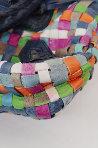 Balenciaga Classic First Bag Lattice Woven Multicolor