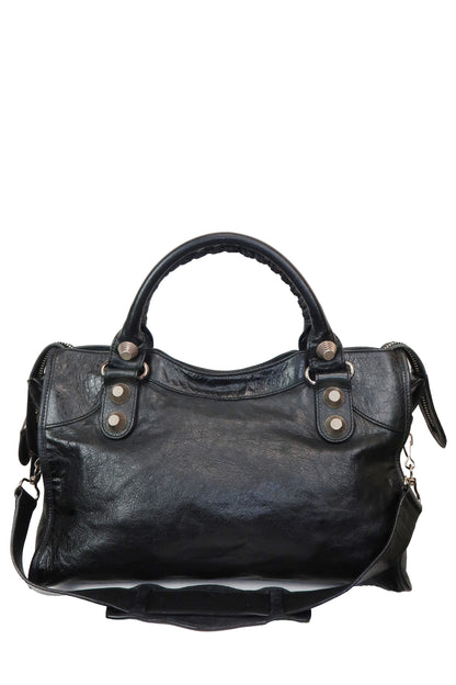 Balenciaga Giant 21 City Black Leather Bag