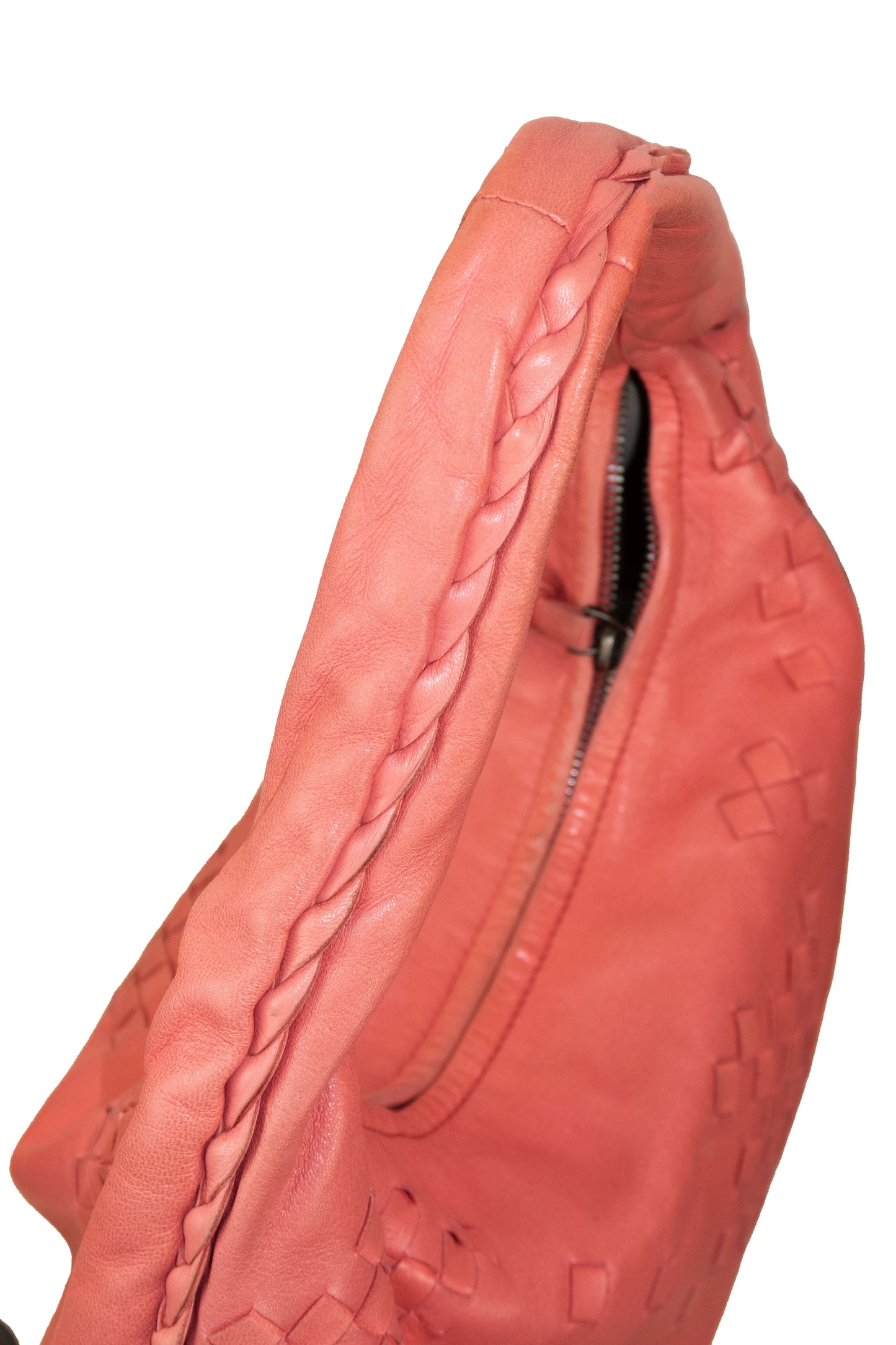 Bottega Veneta Intrecciato Pink Nappa Medium Leather Hobo